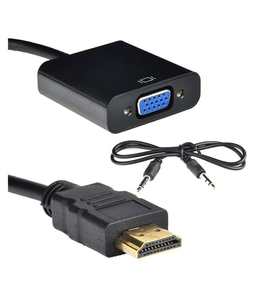 Uricom HDMI TO VGA WITH AUDIO CONVERTER SUPPORT UP TO 1080P WITH AUDIO SUPPORT VGA CABLE UP TO 20 MTR