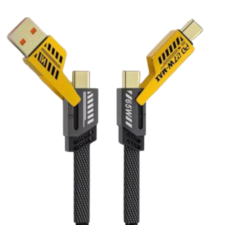 Flat Fast Charging Cable 4 in 1