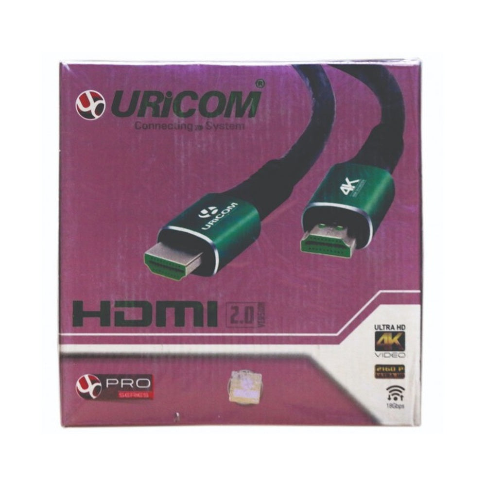 Uricom HDMI Cable 2.0 4K@60Hz 18 GBPS (1.8 to 30 Meter)