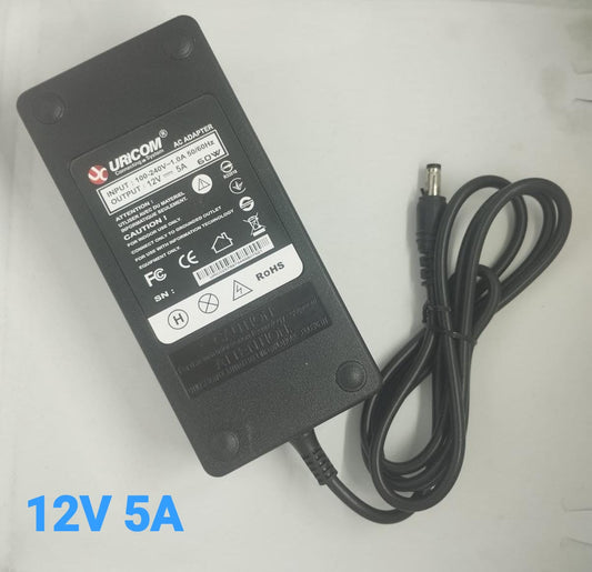 URICOM 12V 5A ADAPTOR ADAPTER POWER SUPPLY DUAL PIN
