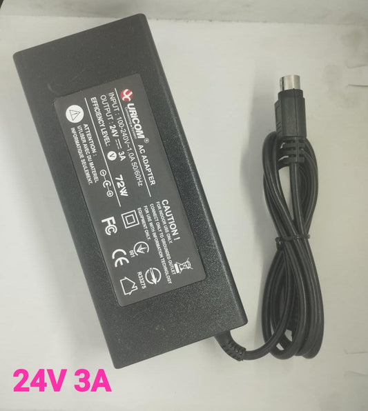 URICOM 24V 3A 4 Pin Epson ADAPTOR ADAPTER POWER SUPPLY 4 PIN