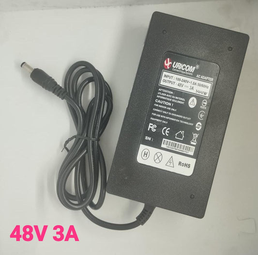 URICOM 48V 3A ADAPTOR ADAPTER POWER SUPPLY DUAL PIN