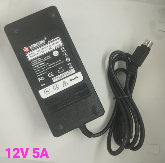 URICOM 12V 5A ADAPTOR ADAPTER POWER SUPPLY 4 PIN