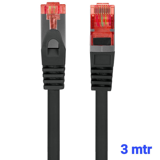 Uricom CAT-6 PATCH CORD 2 4 6 8 4 PAIR+TWISTED CABLE WITH STP PLUG 3 mtr