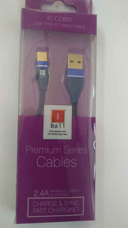 iball IC-CCB07 Type C Data / Charging Cable (1 m Purple)