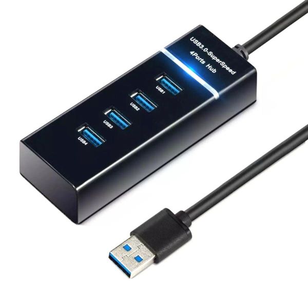 URICOM 4 PORT USB HUB 3.0 TRANSFER SPEED UP TO 5GBPS CABLE LENGTH :1 Mtr