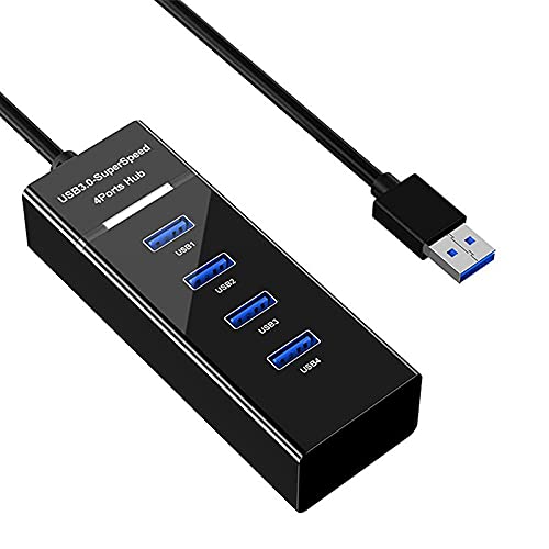 URICOM 4 PORT USB HUB 3.0  TRANSFER SPEED UP TO 5GBPS  CABLE LENGTH :1 Mtr