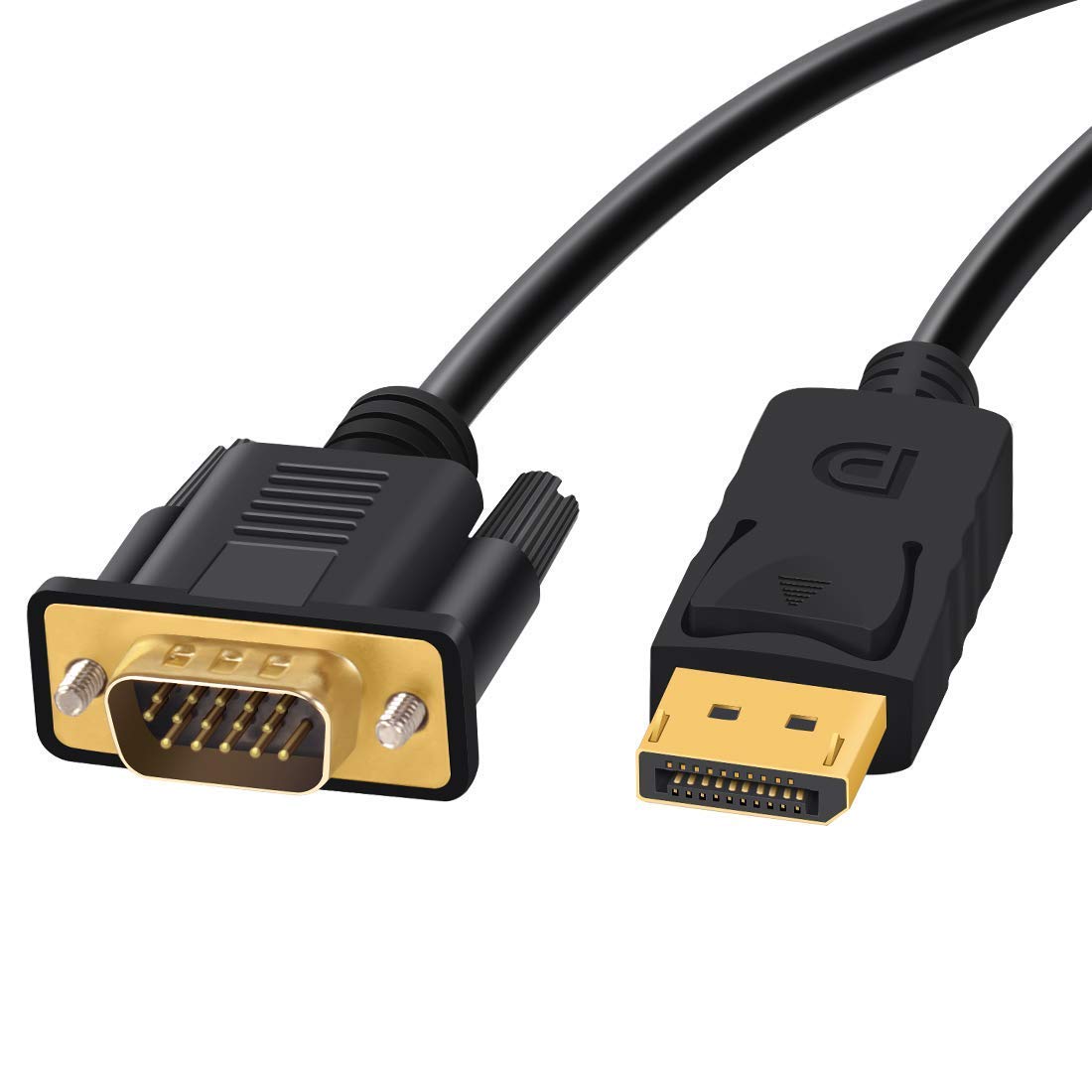 Uricom DP TO VGA CABLE  INPUT DP-0UTPUT VGA (1080p) 1.8 mtr