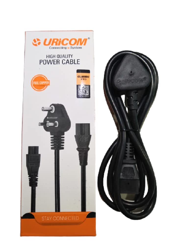 Uricom POWER CABLE (DESKTOP/LAPTOP)  HIGH QUALITY (FULL COPPR) 20 Mtr