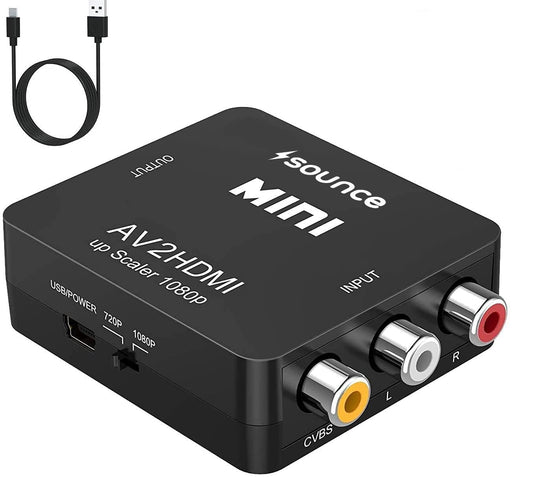 URICOM HDMI TO AV CONVERTER  HIGH QUALITY SIGNAL TRANSFER HD TO0 AV  PLUG & PLAY