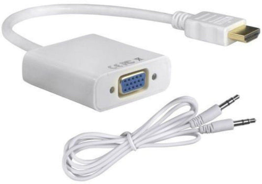 Trilink HDMI MALE TO VGA FEMALE WITH AUDIO (WHITE BOX)