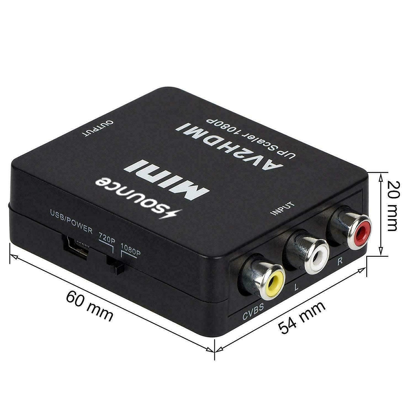 URICOM HDMI TO AV CONVERTER  HIGH QUALITY SIGNAL TRANSFER HD TO0 AV  PLUG & PLAY