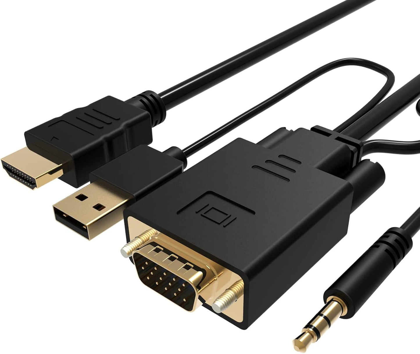 Uricom VGA TO HDMI CABLE 1.8Mtr.  BUILT IN ACTIVE AC CHIPSET  PLUG & PLAY