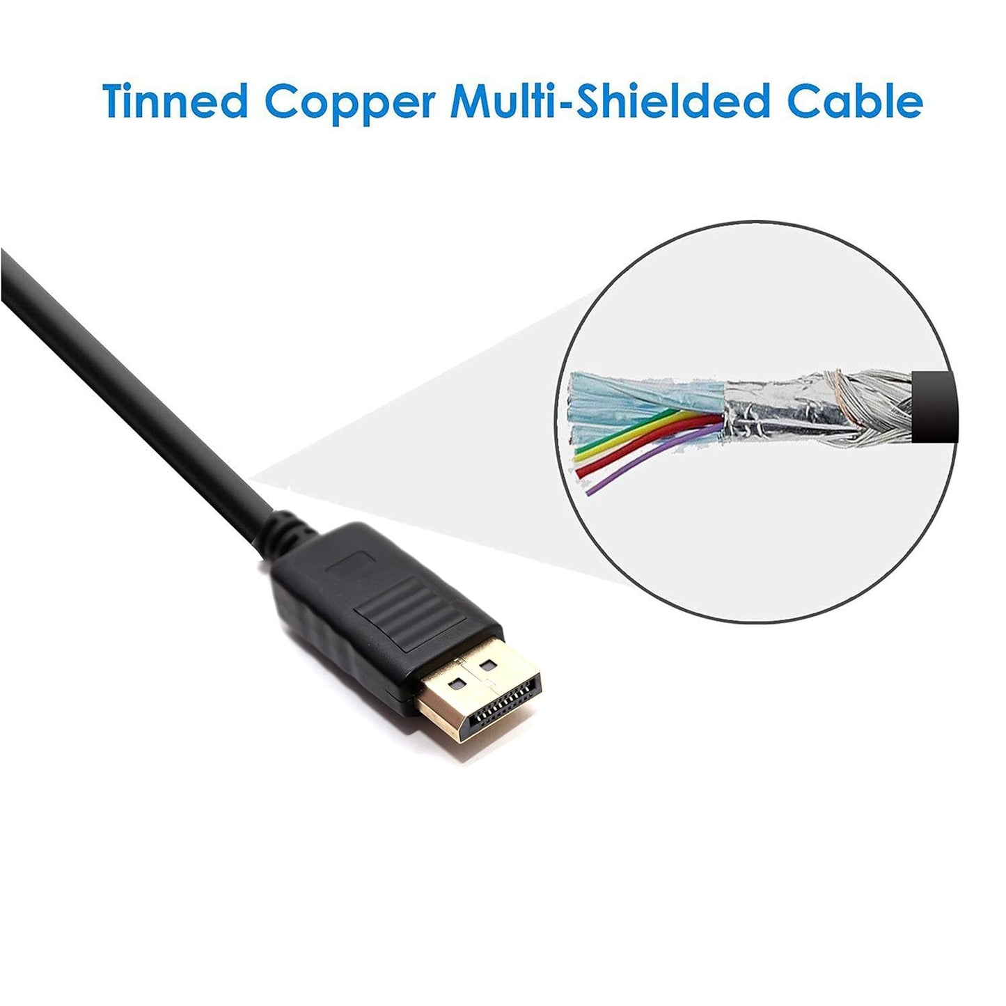 Uricom DP TO HDMI CABLE  SUPPORT-OUTPUT HDMI (SUPPORT 4K) 1.8 Mtr