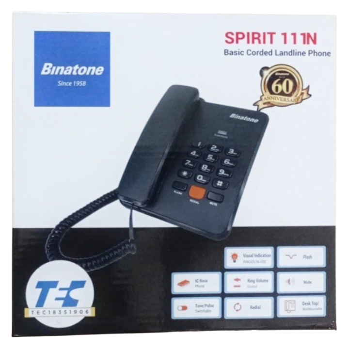 Binatone Spirit 11 1N Basic Corded Landline Phone