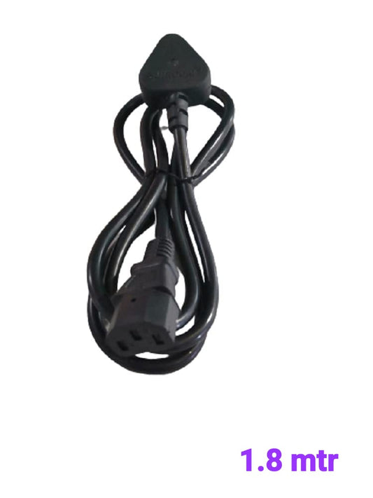 Uricom POWER CABLE (DESKTOP/LAPTOP)  HIGH QUALITY (FULL COPPR) 1.8 Mtr