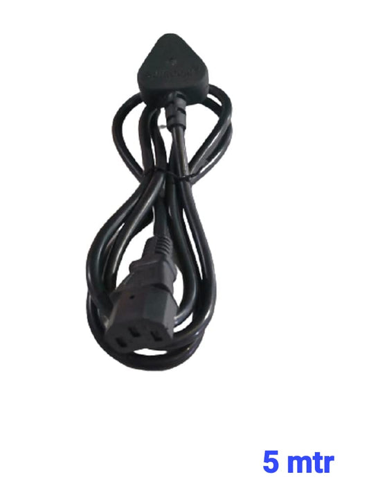 Uricom POWER CABLE (DESKTOP/LAPTOP)  HIGH QUALITY (FULL COPPR) 5 Mtr