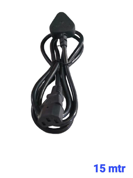 Uricom POWER CABLE (DESKTOP/LAPTOP)  HIGH QUALITY (FULL COPPR) 15 Mtr