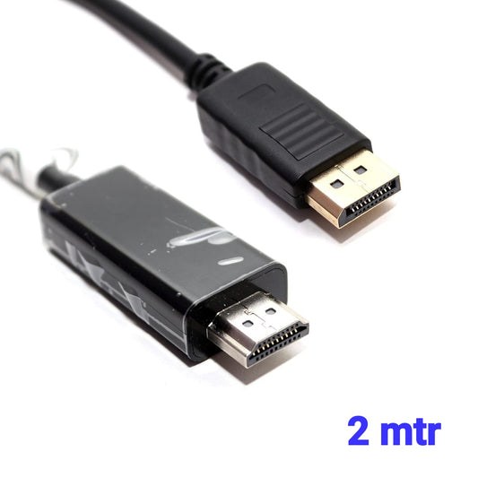 Uricom DP TO HDMI CABLE  SUPPORT-OUTPUT HDMI (SUPPORT 4K) 2 Mtr