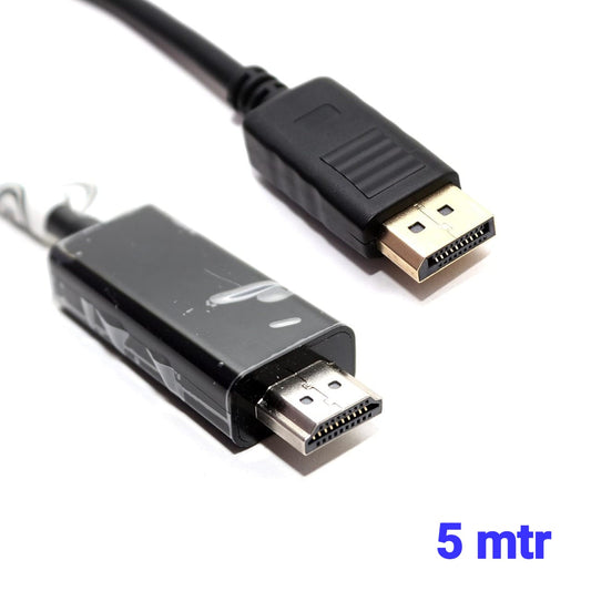 Uricom DP TO HDMI CABLE  SUPPORT-OUTPUT HDMI (SUPPORT 4K) 5 Mtr