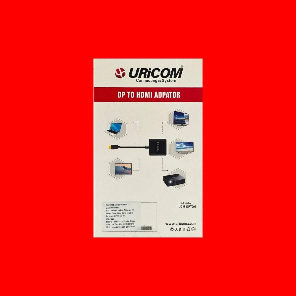 URICOM DP TO HDMI CONVERTER  HDMI SUPPORTS 4K  SUPPORT 3D & HDMI 36 BIT COLOUR